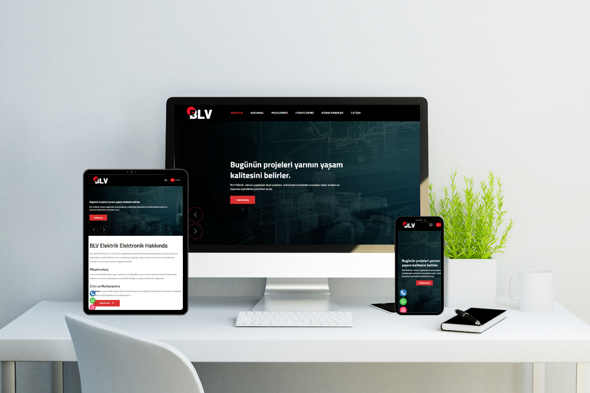 BLV Elektrik Elektronik Web Sitesi Tasarımı